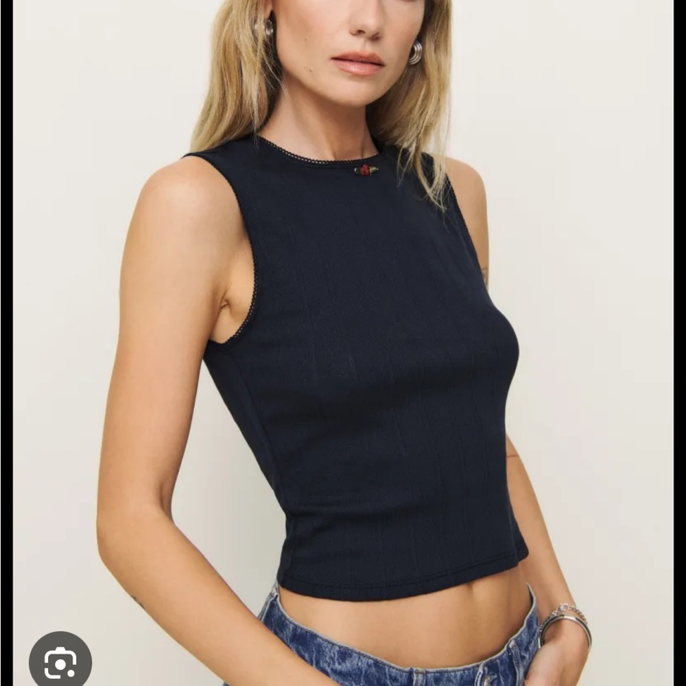 Reformation Black Muscle Tee